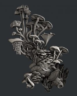 Mushroom Bloom Pattern 3 Silicone Mould