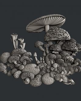 Mushroom Bloom Pattern 5 Silicone Mould