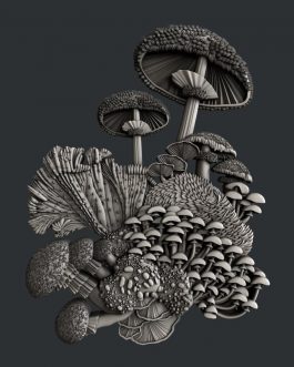 Mushroom Bloom Pattern 2 Silicone Mould