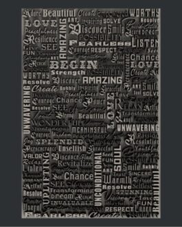 Empowering Words Silicone Stamp Texture Sheet