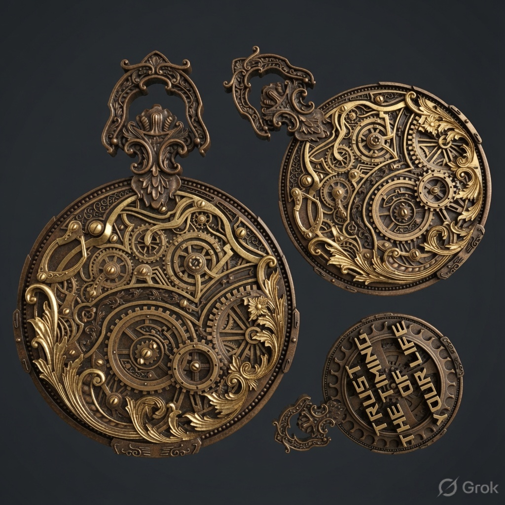 Steampunk Pocket Watch #1 Silicone Mould - Image 5