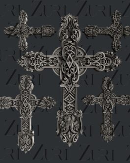Ornate Cross Set 2 Silicone Mould