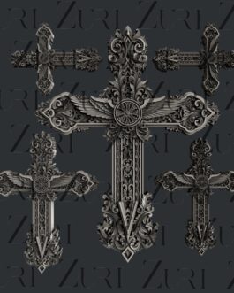 Ornate Cross Set 1 Silicone Mould
