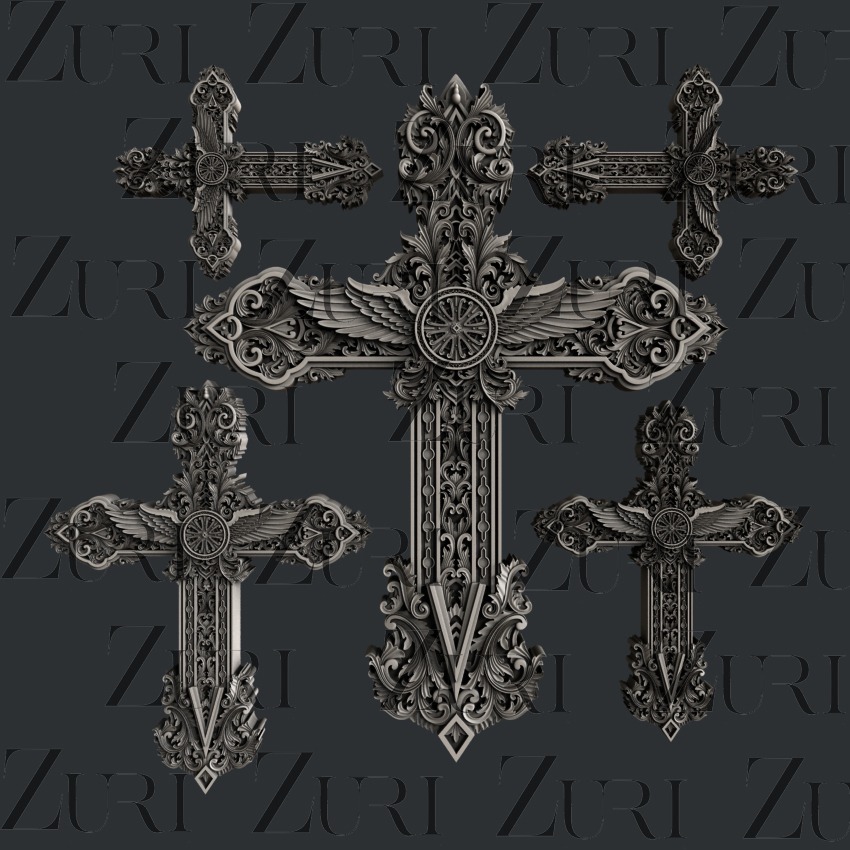 Ornate cross1 silicone mould resin clay