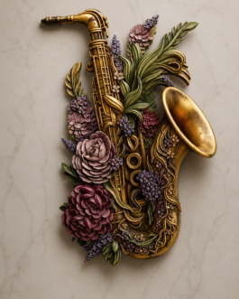 Floral Saxophone Silicone Mould