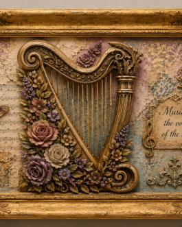 Floral Harp Silicone Mould
