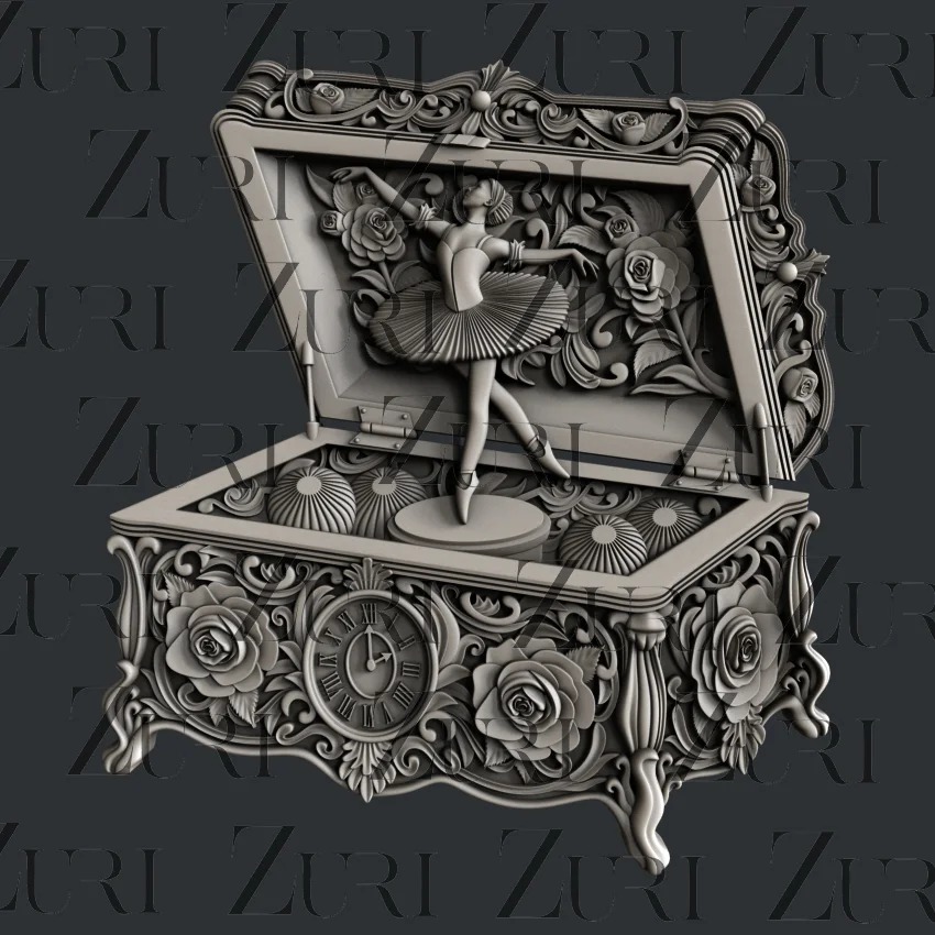 Music Box Silicone Mould resin clay food safe
