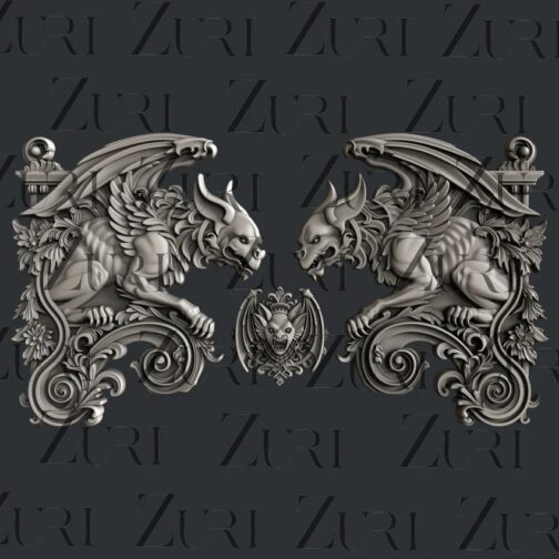 Gargoyle-Set-1 silicone mould resin clay food safe