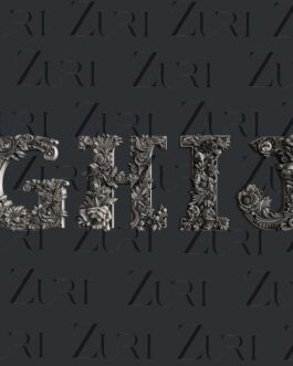 GHIJ Floral Letters Silicone Mould