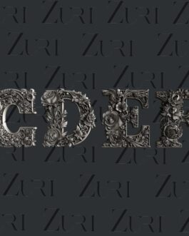 CDEF Floral Letters Silicone Mould