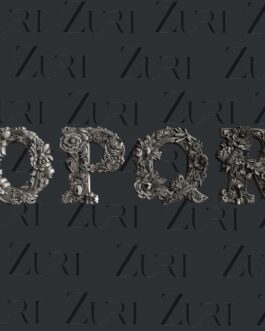 OPQR Floral Letters Silicone Mould