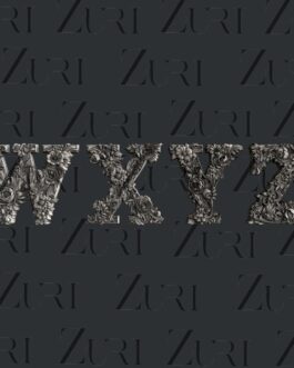 WXYZ Floral Letters Silicone Mould