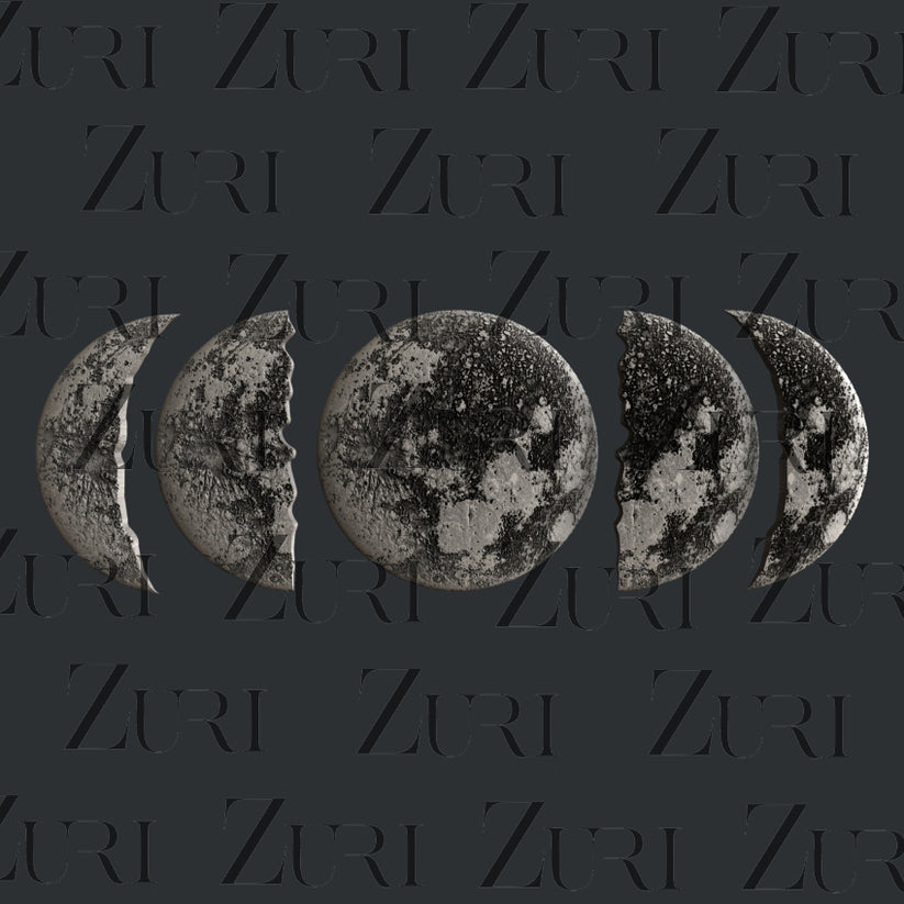 Moon Phases silicone mould resin clay food safe